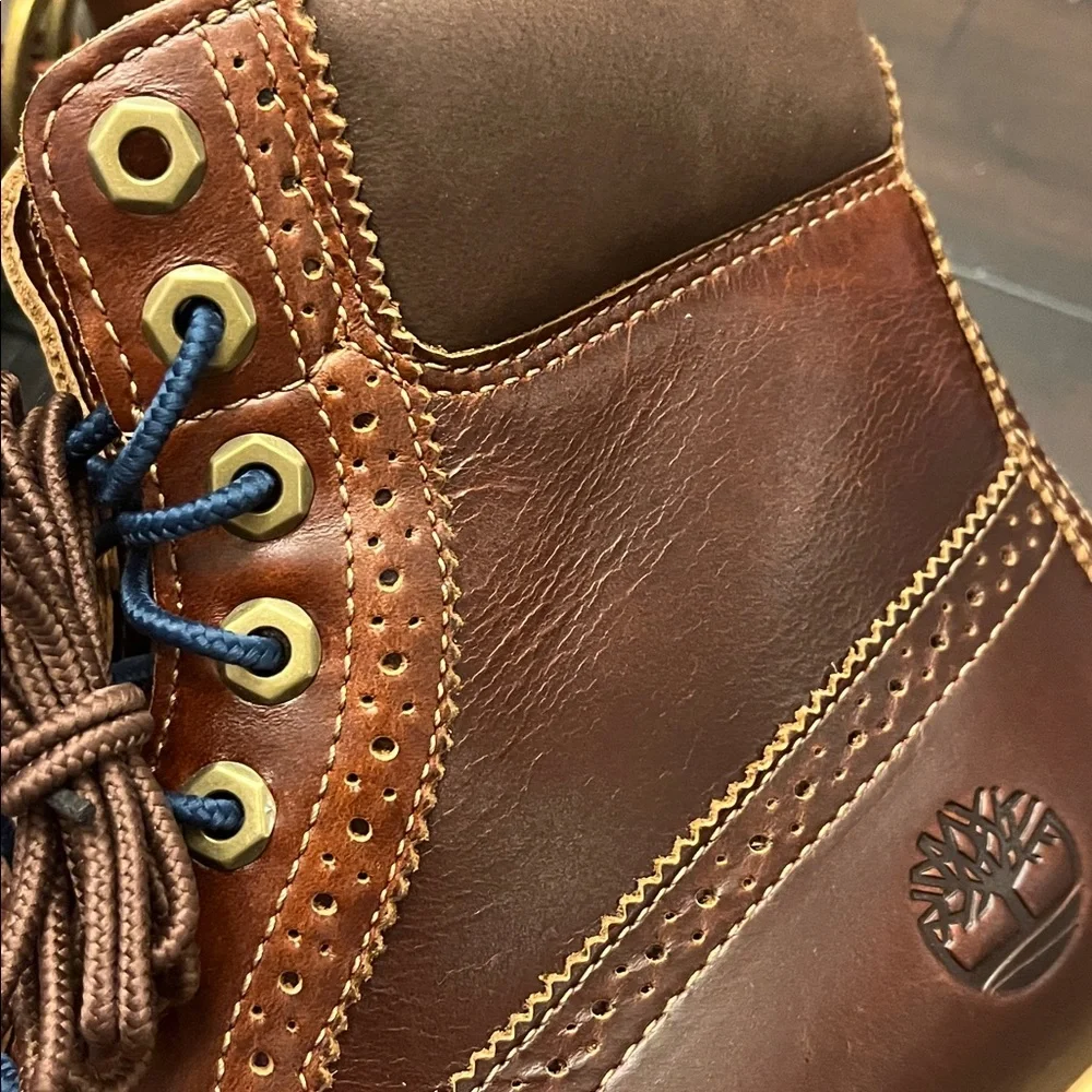 Timberland 6” Premium Waterproof Brogue Boots new brown Mens Size 8